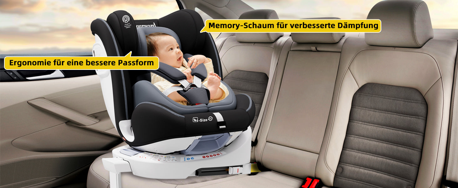 AP03 KL005 Child Seat Baby Car Seat 360° Rotatable ISOFIX ECE,0-12 years /9-36 kg/5-point belt/40-150cm