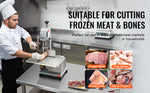 SucceBuy Commercial Electric Meat Bandsaw 650W 1800W Stainless Steel Countertop Bone Sawing Machine Frozen Fish Cutter for Pork