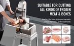 SucceBuy Electric Meat Saw 850W 1800W Stainless Vertical Cutter Commercial Bone Sawing Machine Frozen Meat Slicer for Beef Pork
