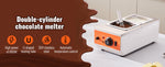 SucceBuy 2 3 Tanks Electric Chocolate Tempering Machine Chocolate cascade Melting Pot for Kitchen home appliance