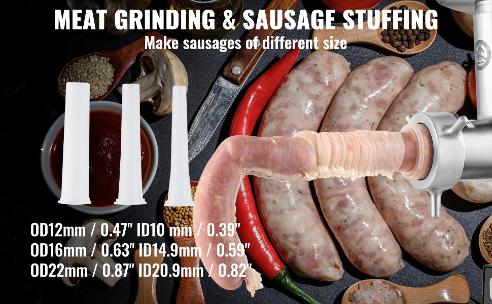 Succebuy Meat Grinder Electric Meat Grinders Grinding Plate Stainless Steel Commercial for Kitchen Restaurant Butcher Store