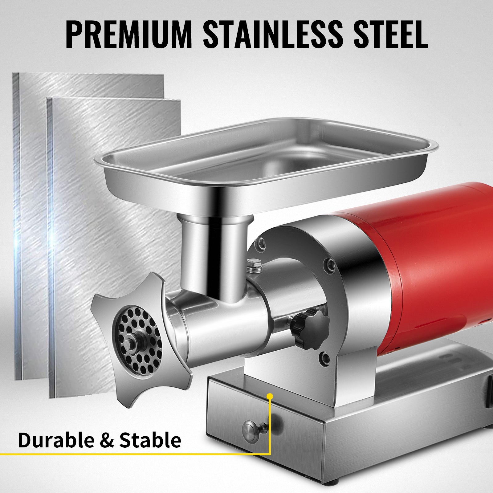 SucceBuy Electric Meat Grinder, 661 Lbs/Hour 1100 W Meat Grinder Machine 1.5 HP Electric Meat Mincer with 2 Grinding Plates,