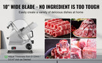 SucceBuy 10" 12" Commercial Meat Slicer Electric Deli Food Slicer Carbon Steel Blade Electric Food Slicer  for Commercial Home
