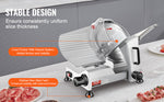SucceBuy 10" 12" Commercial Meat Slicer Electric Deli Food Slicer Carbon Steel Blade Electric Food Slicer  for Commercial Home